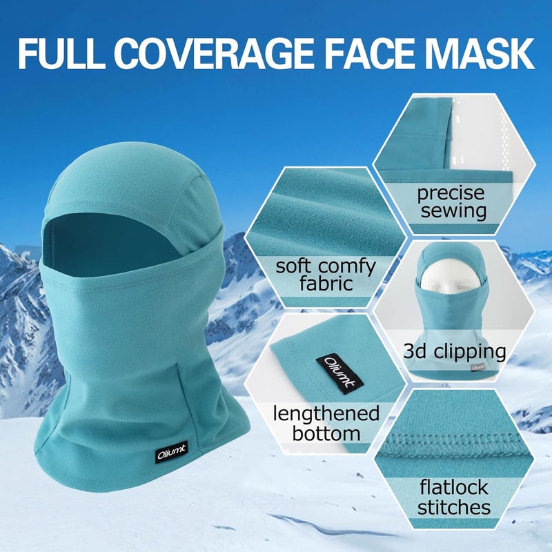 Oliumt Balaclava Ski Mask, Warm, Breathable & Lightweight, Full Coverage Fleece Winter Face Mask for Men & Women - Image 3